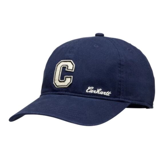 Carhartt Women's Navy Blue Canvas "C" Patch Baseball Cap One Size - Picture 1 of 8